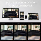 GDFStudio Cleo 105.5'' Modern Convertible L-Shaped 4-Seater Velvet Upholstered Sectional Sofa