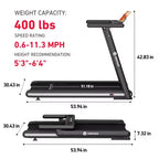 Tapis roulant DeerRun X20 con inclinazione automatica al 15%, tapis roulant con pedana completa, portata 180 kg