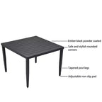 Lightweight Aluminum Frame Square Table For Lawn, Garden,
