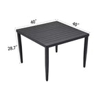 Lightweight Aluminum Frame Square Table For Lawn, Garden,