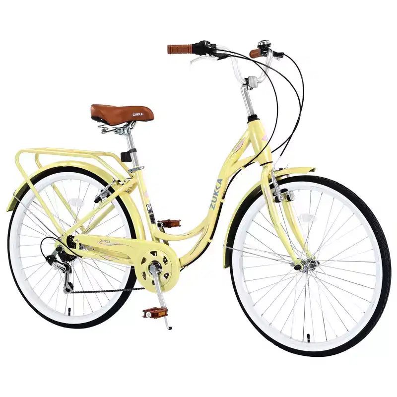NAYSAYE 24 Bici Cruiser da Spiaggia per Donne Bici da Donna 7 Velocità Bici Cruiser Complete con Doppio Freno a V, Bici da Città per Adulti per Donne, Uomini