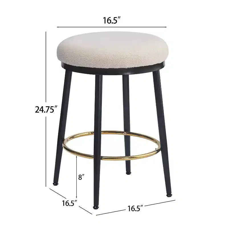 Okak 24.75 Modern Counter Height Bar Stools with Sponge Cushion Set of 2/4, Modern Counter Stools, Accent Chair for Kitchen, Dining Room