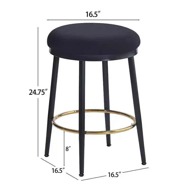 Okak 24.75 Modern Counter Height Bar Stools with Sponge Cushion Set of 2/4, Modern Counter Stools, Accent Chair for Kitchen, Dining Room