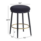 Okak 24.75 Modern Counter Height Bar Stools with Sponge Cushion Set of 2/4, Modern Counter Stools, Accent Chair for Kitchen, Dining Room