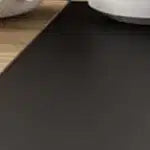 COZONY Tavolo da pranzo rotondo 47 per 4 persone, tavolo in legno rustico con ripiano portaoggetti e gambe in metallo, mobili da cucina salvaspazio