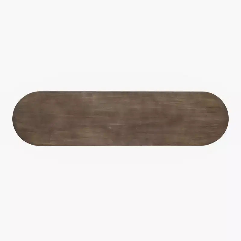 Consolle Lunga con Contenitore, Tavolo da Ingresso Minimalista con Cassetti e Consolle da Corridoio in Legno con Design a Linee Curve e Dritte