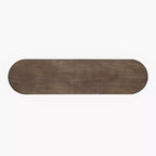 Consolle Lunga con Contenitore, Tavolo da Ingresso Minimalista con Cassetti e Consolle da Corridoio in Legno con Design a Linee Curve e Dritte