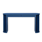 Consolle Lunga con Contenitore, Tavolo da Ingresso Minimalista con Cassetti e Consolle da Corridoio in Legno con Design a Linee Curve e Dritte