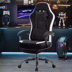 Bestier Gaming Chair with Lumbar Support, Office Chair with Adjustable Height, Armrests and Headrests, 360 Rotating Wheels
