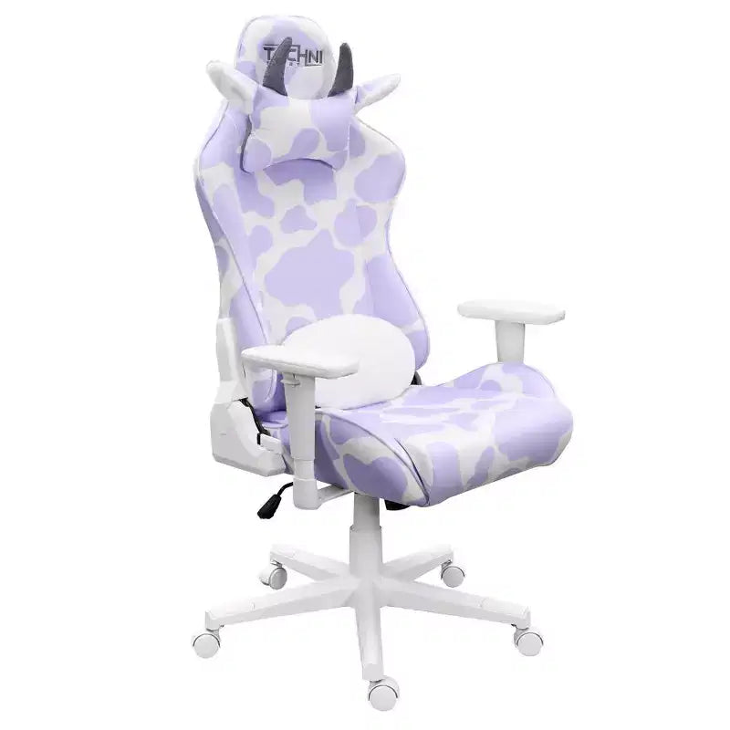 Sedia da gaming della serie COW con stampa lavanda TS85
