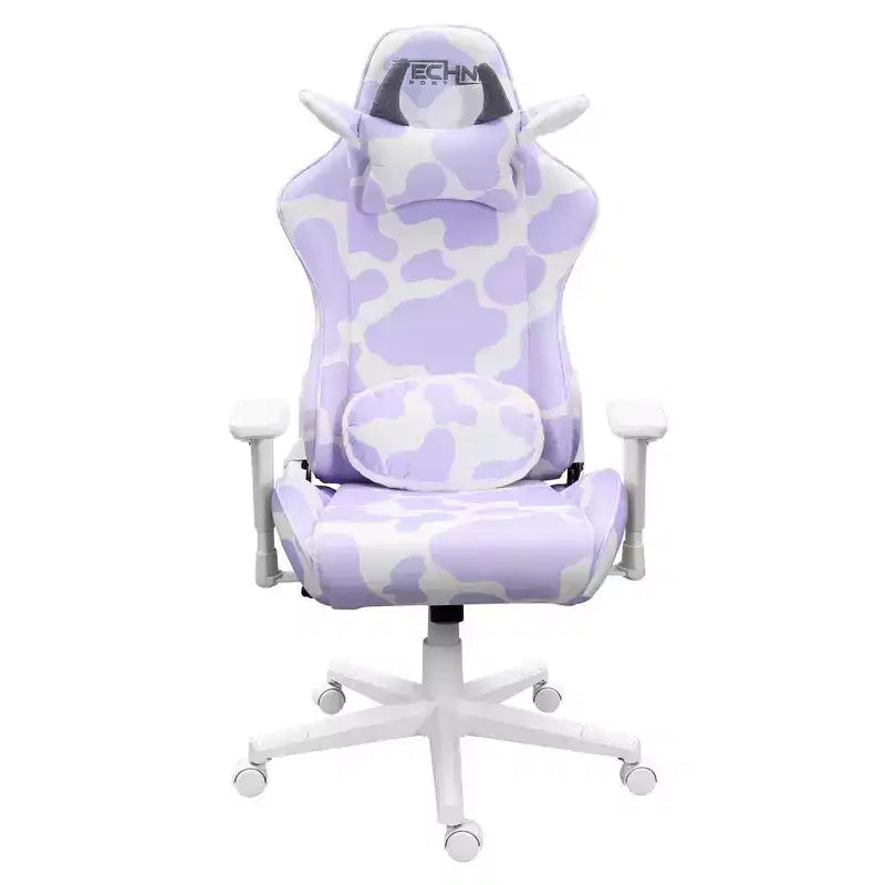 Sedia da gaming della serie COW con stampa lavanda TS85