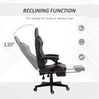 Racing Gaming Chair Diamond PU Leather Office Gamer Chair High Back Swivel Recliner with Footrest, Lumbar Support, Adjustable Height