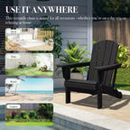 Hyleory Sedia Adirondack Pieghevole in HDPE Sedia a Sdraio da Esterno Resistente alle Intemperie