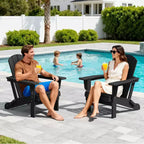 Hyleory Sedia Adirondack Pieghevole in HDPE Sedia a Sdraio da Esterno Resistente alle Intemperie