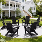 Hyleory Sedia Adirondack Pieghevole in HDPE Sedia a Sdraio da Esterno Resistente alle Intemperie
