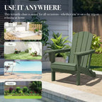 Hyleory Sedia Adirondack Pieghevole in HDPE Sedia a Sdraio da Esterno Resistente alle Intemperie