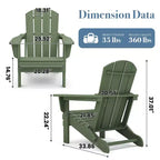 Hyleory Sedia Adirondack Pieghevole in HDPE Sedia a Sdraio da Esterno Resistente alle Intemperie