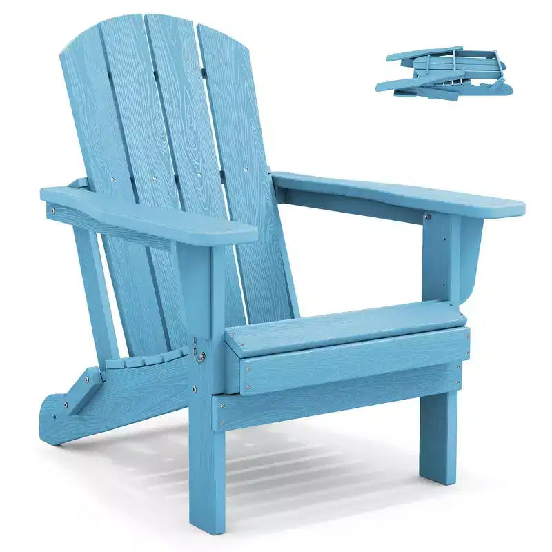 Hyleory Sedia Adirondack Pieghevole in HDPE Sedia a Sdraio da Esterno Resistente alle Intemperie