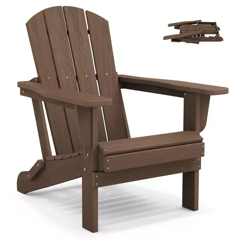Hyleory Sedia Adirondack Pieghevole in HDPE Sedia a Sdraio da Esterno Resistente alle Intemperie