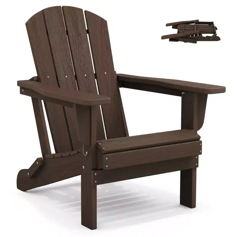 Hyleory Sedia Adirondack Pieghevole in HDPE Sedia a Sdraio da Esterno Resistente alle Intemperie