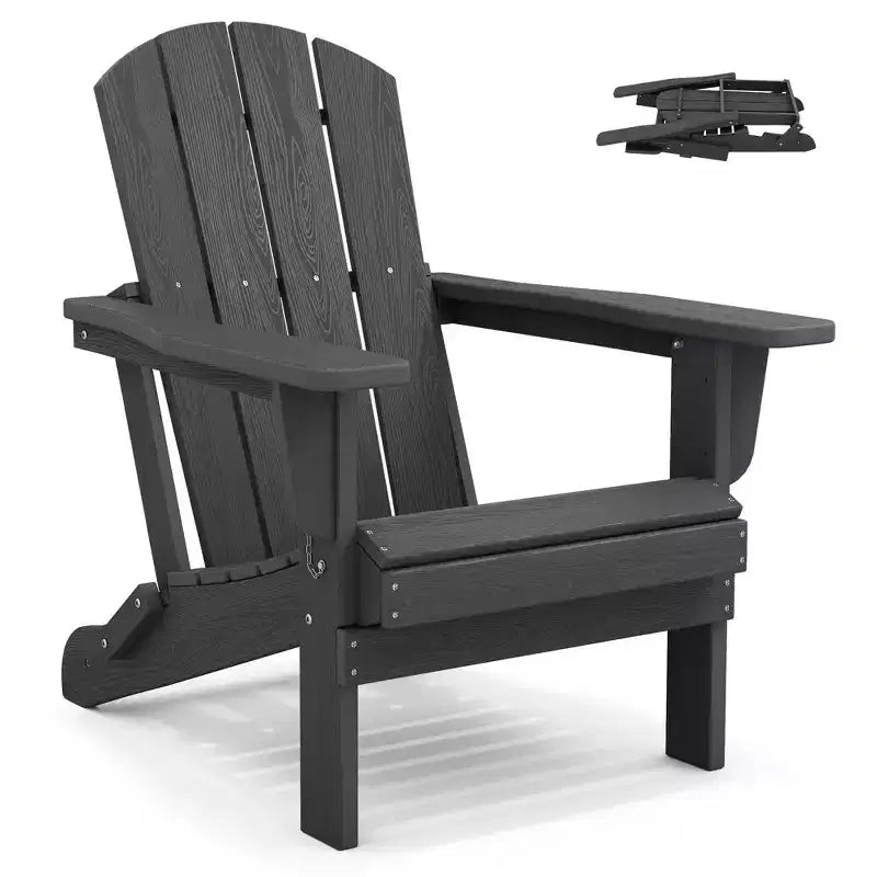 Hyleory Sedia Adirondack Pieghevole in HDPE Sedia a Sdraio da Esterno Resistente alle Intemperie