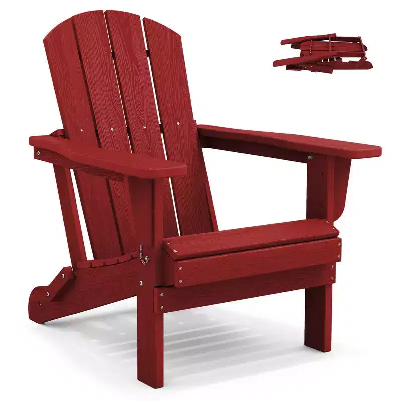 Hyleory Sedia Adirondack Pieghevole in HDPE Sedia a Sdraio da Esterno Resistente alle Intemperie