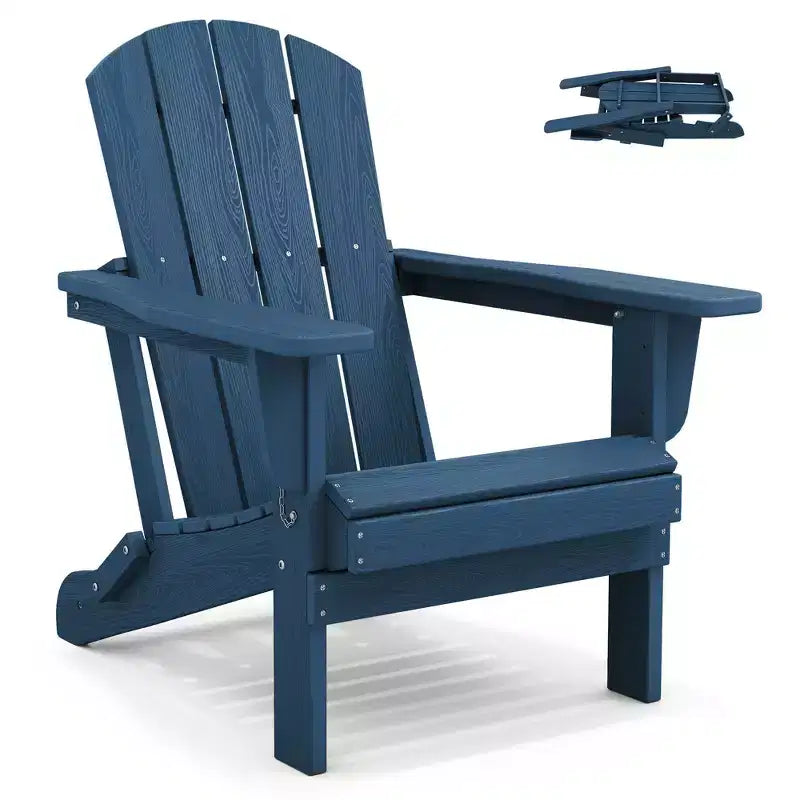 Hyleory Sedia Adirondack Pieghevole in HDPE Sedia a Sdraio da Esterno Resistente alle Intemperie