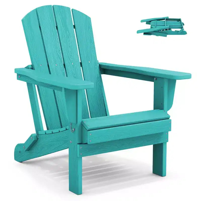 Hyleory Sedia Adirondack Pieghevole in HDPE Sedia a Sdraio da Esterno Resistente alle Intemperie