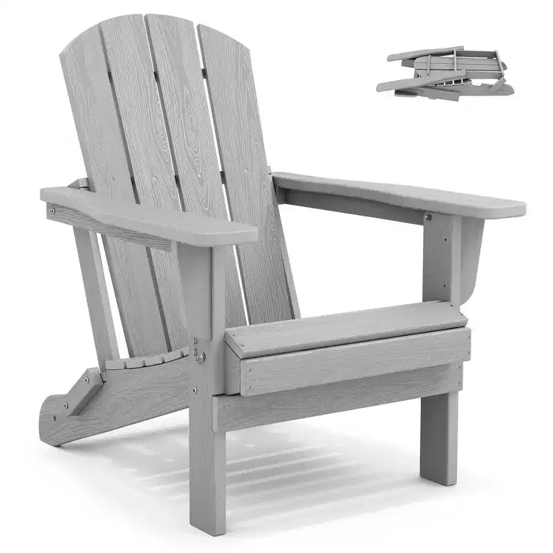 Hyleory Sedia Adirondack Pieghevole in HDPE Sedia a Sdraio da Esterno Resistente alle Intemperie