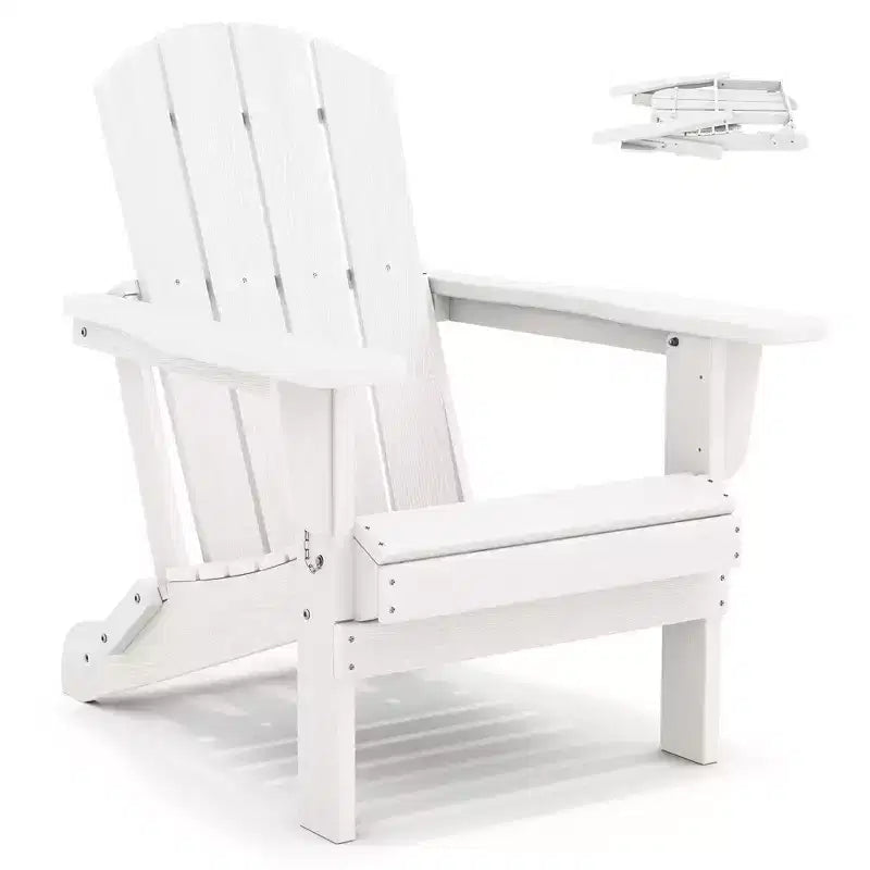 Hyleory Sedia Adirondack Pieghevole in HDPE Sedia a Sdraio da Esterno Resistente alle Intemperie