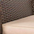 Balkene Home 62776 Bondi Armchair All Weather Lightweight & Durable Outdoor Seating Wicker Low Maintenance Khaki Cushion Included - Mocha