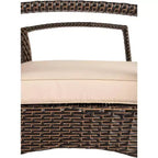 Balkene Home 62776 Bondi Armchair All Weather Lightweight & Durable Outdoor Seating Wicker Low Maintenance Khaki Cushion Included - Mocha
