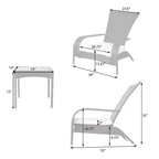 Balkene Home 62966 Coconino, set conversazione in vimini, leggero e durevole, sedie in stile Adirondack, vimini per tutte le stagioni, include cuscini color kaki - Mocha