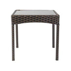 Balkene Home 62966 Coconino, set conversazione in vimini, leggero e durevole, sedie in stile Adirondack, vimini per tutte le stagioni, include cuscini color kaki - Mocha