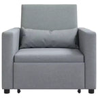 vidaXL Single Sofa Bed Reclining Light gray 90 x 165 x 87 cm fabric