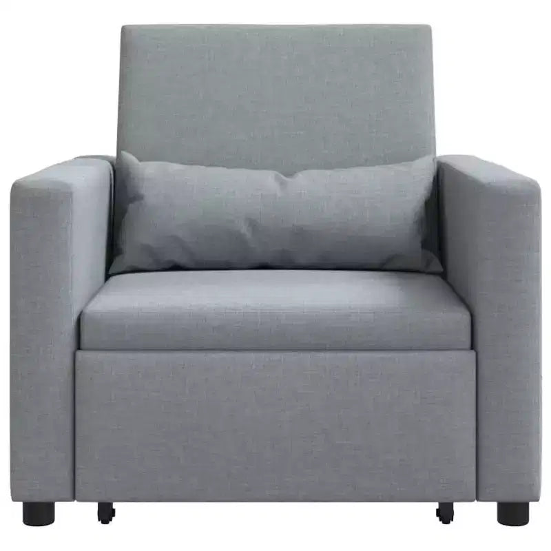 vidaXL Single Sofa Bed Reclining Light gray 90 x 165 x 87 cm fabric
