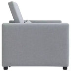 vidaXL Single Sofa Bed Reclining Light gray 90 x 165 x 87 cm fabric