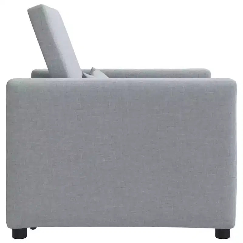 vidaXL Single Sofa Bed Reclining Light gray 90 x 165 x 87 cm fabric