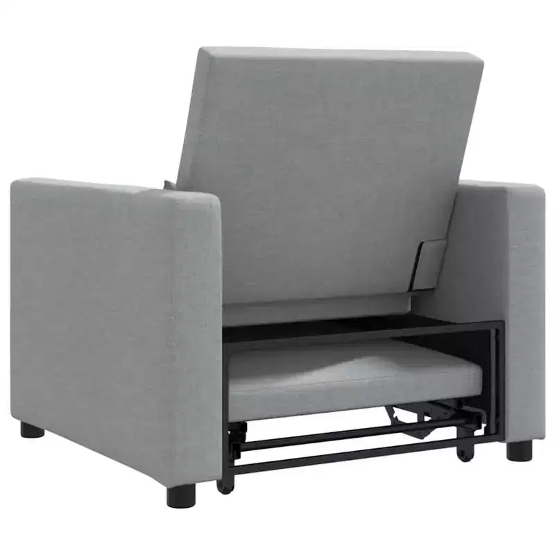 vidaXL Single Sofa Bed Reclining Light gray 90 x 165 x 87 cm fabric
