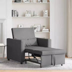 vidaXL Single Sofa Bed Reclining Light gray 90 x 165 x 87 cm fabric
