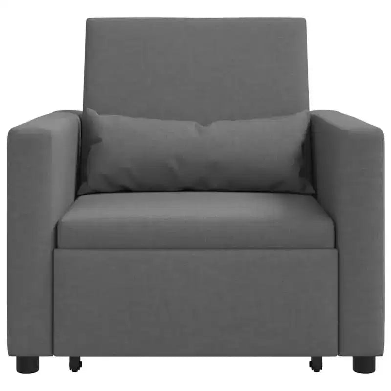 vidaXL Single Sofa Bed Reclining Light gray 90 x 165 x 87 cm fabric