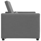 vidaXL Single Sofa Bed Reclining Light gray 90 x 165 x 87 cm fabric