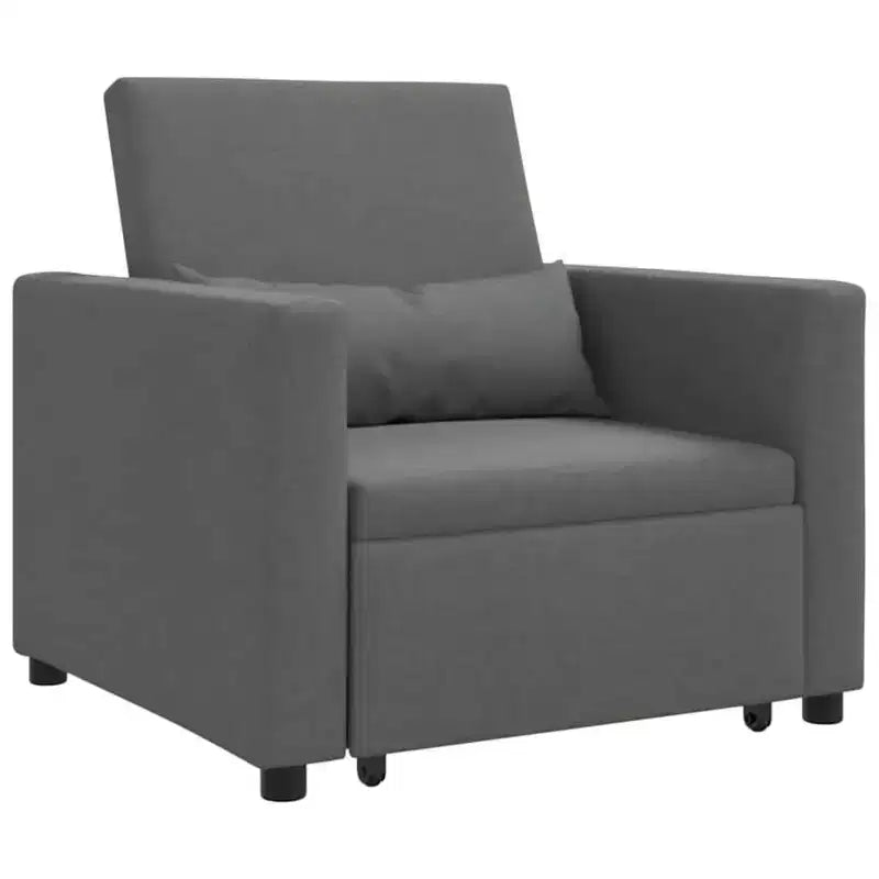 vidaXL Single Sofa Bed Reclining Light gray 90 x 165 x 87 cm fabric