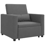 vidaXL Single Sofa Bed Reclining Light gray 90 x 165 x 87 cm fabric