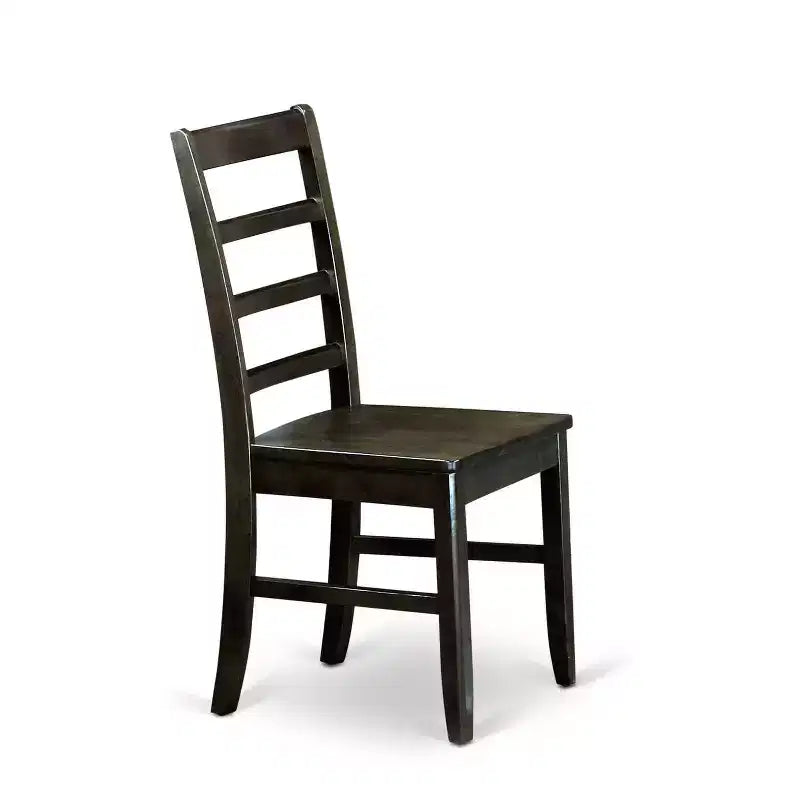 HomeStock Tavolo da pranzo a 9 pezzi con piano quadrato in legno massello con finitura nera e 8 sedie