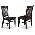 3-Piece Black and Cherry Finish Solid Wood Top - Dining Room Set - Seats 4