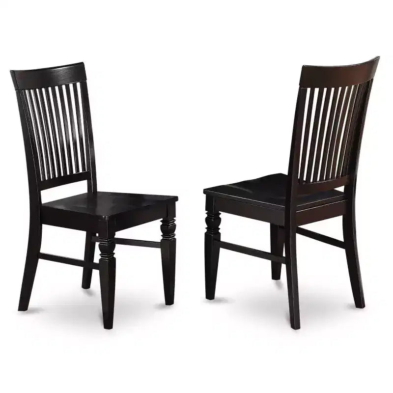 3-Piece Black and Cherry Finish Solid Wood Top - Dining Room Set - Seats 4