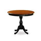 3-Piece Black and Cherry Finish Solid Wood Top - Dining Room Set - Seats 4