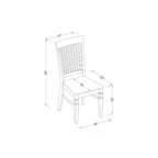 3-Piece Black and Cherry Finish Solid Wood Top - Dining Room Set - Seats 4