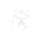 3-Piece Linen white Solid Wood Top-Round Upholstered Dining Room Set -Seats 4